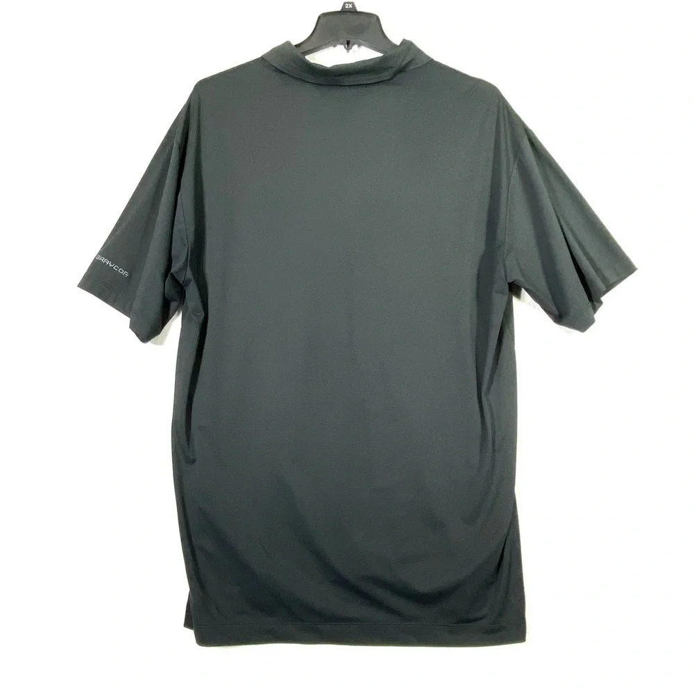 Nike Graycor Logo Golf Polo Shirt Men's Size XL Black Performance Dri-Fit Sport